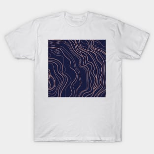 Navy Topography Art T-Shirt